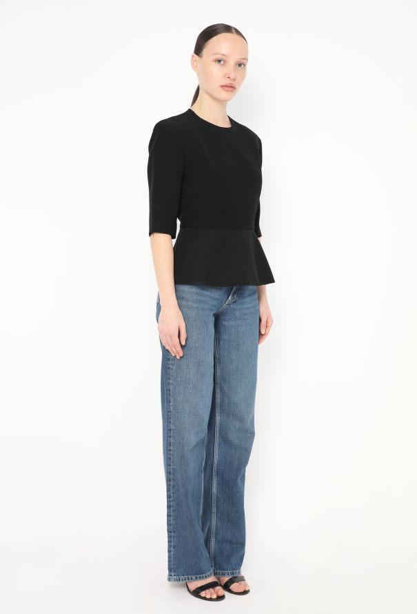 Céline S/S 2012 Crêpe Peplum Top - 4