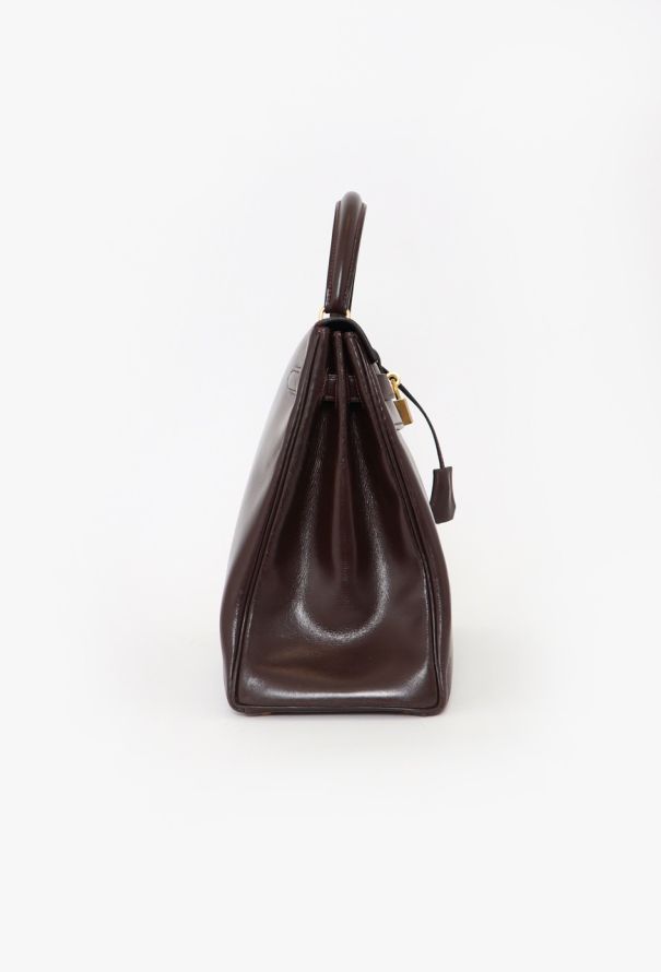Hermès '60s Brown Box Kelly Retourné 35 - 5