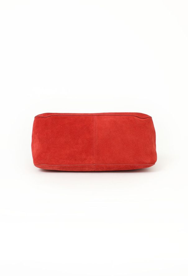 Céline Orange Suede Gourmette Bag – Small Model - 5