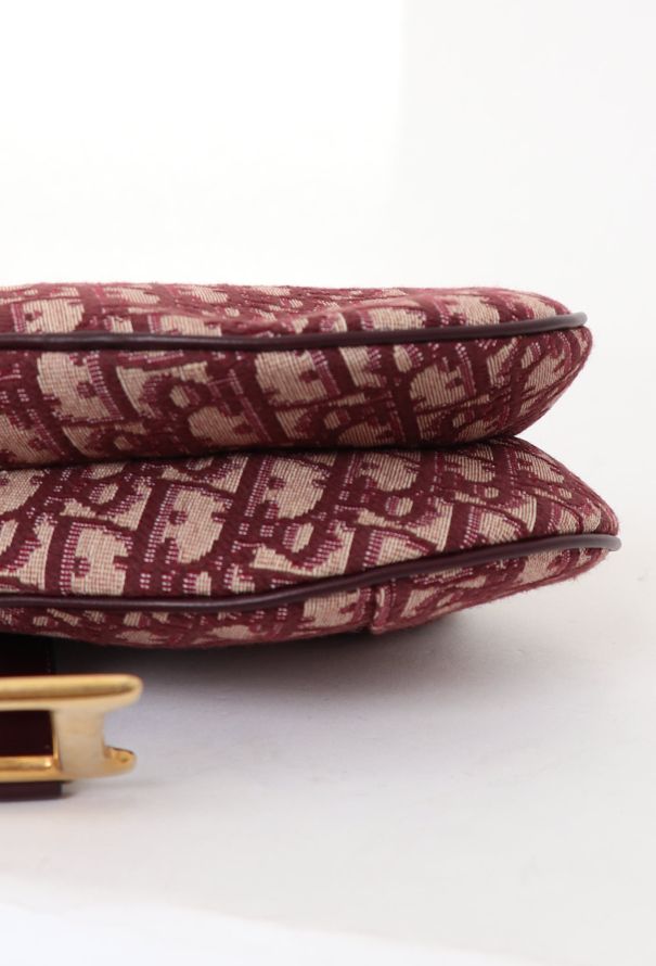 Dior Oblique Medium Red Saddle Bag - 9