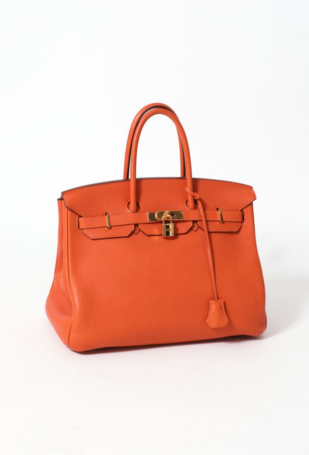 Hermès Orange H Togo Birkin 35 - 4