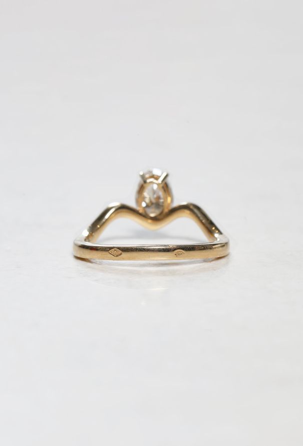 Mellerio 18k Yellow Gold Diamond Engagement Ring - 4