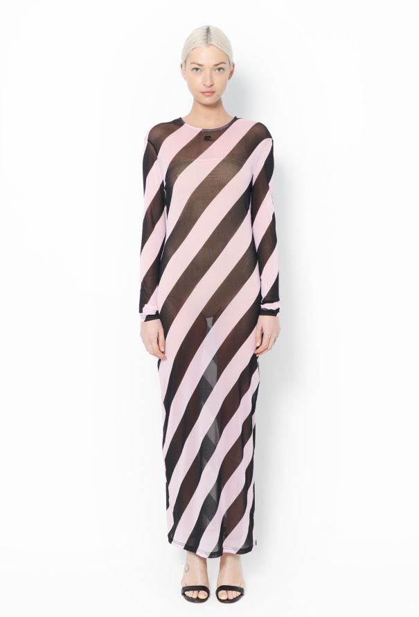 Courrèges 2022 Bicolor Striped Tunic Dress - 1