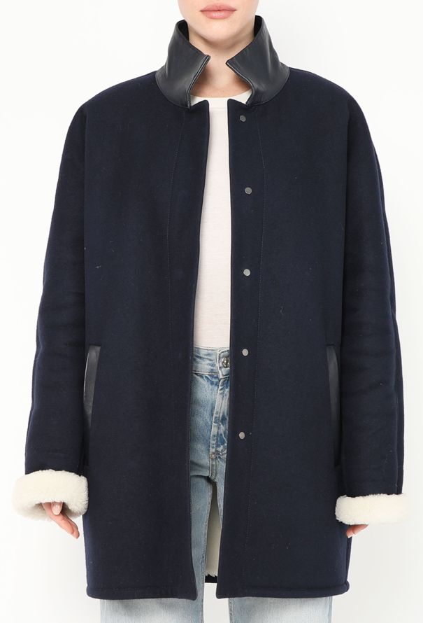 Balenciaga 2013 Shearling-Lined Trim Coat - 4
