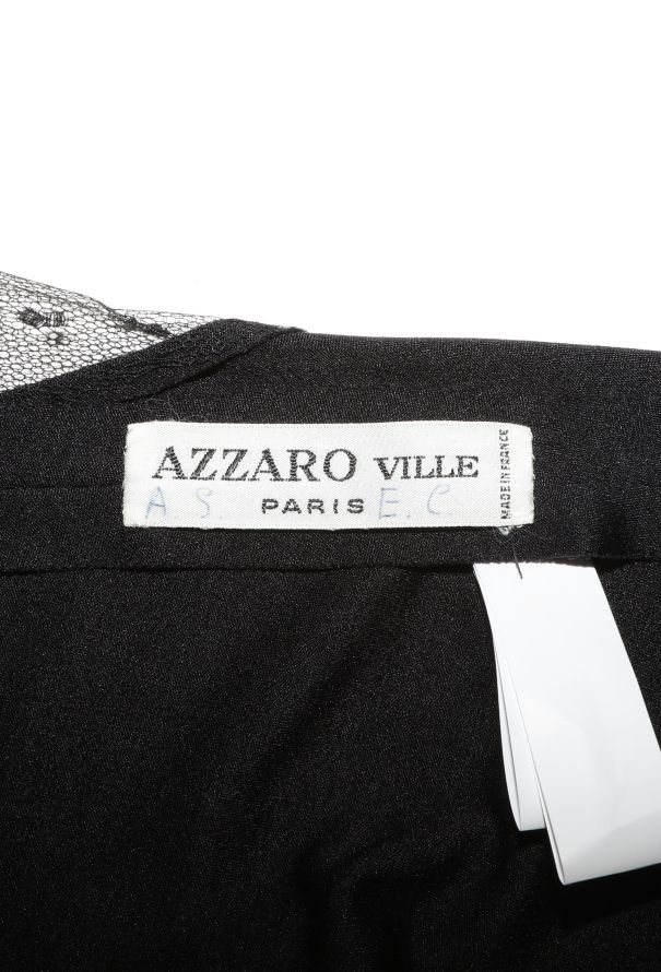 Azzaro STUNNING 1975 Flocked Tulle Sweetheart Gown - 6