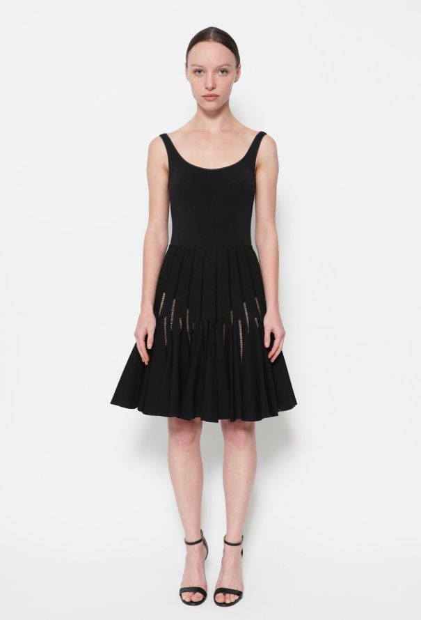 Alaïa Slashed Twill Skater Skirt - 1