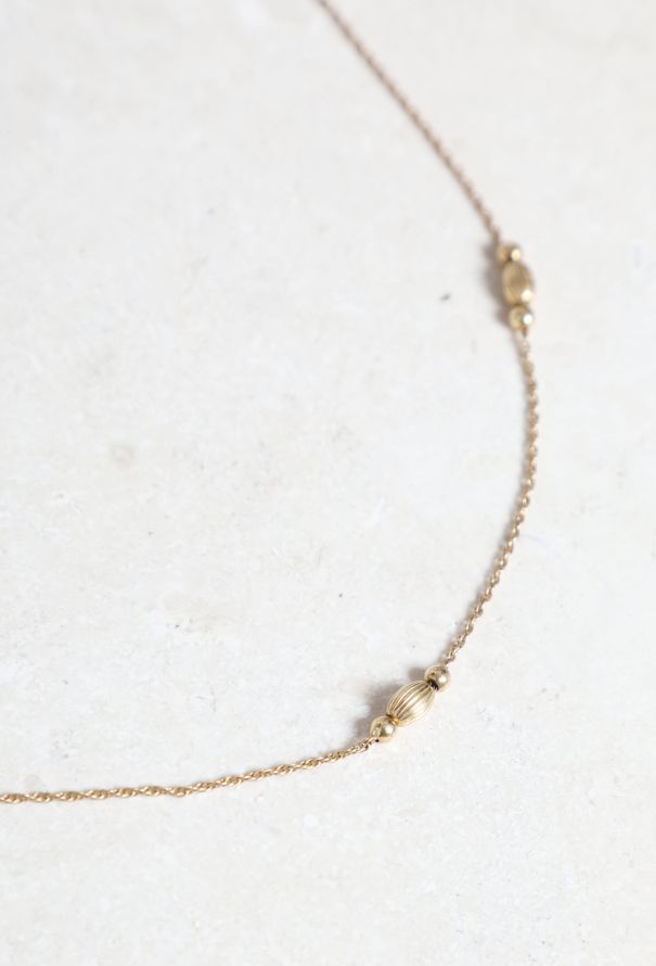 Vintage Fine Jewelry 18k Yellow Gold Delicate Necklace - 2