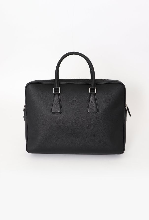 Prada Black Saffiano Briefcase - 4