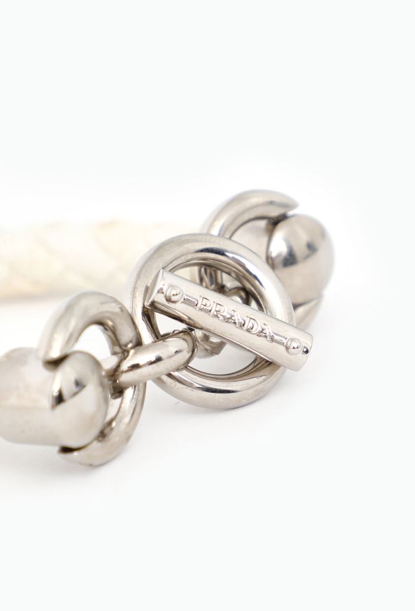 Prada Saffiano Leather Toggle Bracelet - 5