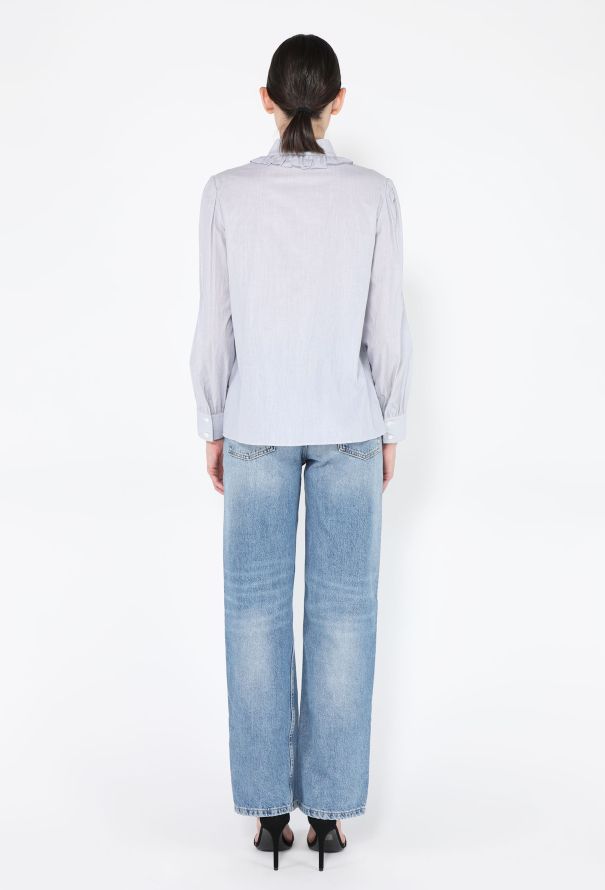 Céline Pinstripe Prairie Button Down - 5