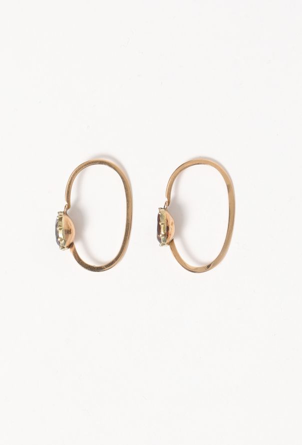 Vintage Fine Jewelry 18k Yellow Gold & Gemstone Earrings - 5