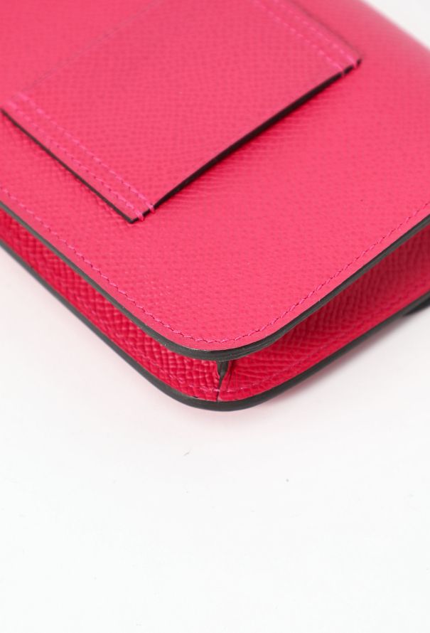 Hermès Rose Mexico Epsom Constance Slim Wallet & Belt - 13