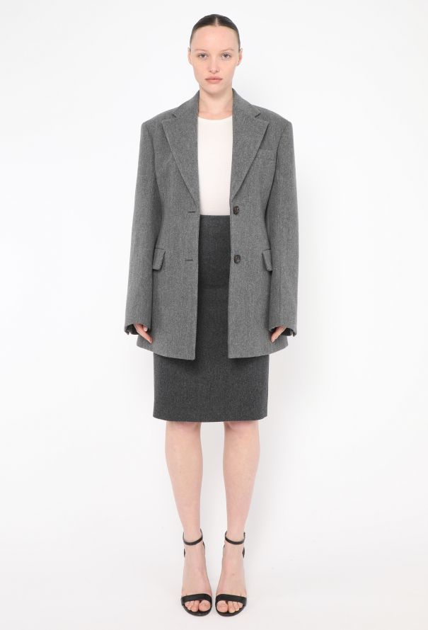 Miu Miu F/W 2024 Felted Emblem Skirt - 4