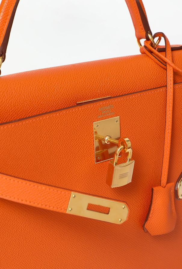 Hermès Orange H Epsom Kelly Sellier 32 - 17