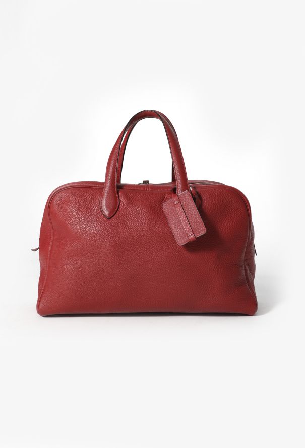 Hermès Red Clemence Victoria 40 - 3