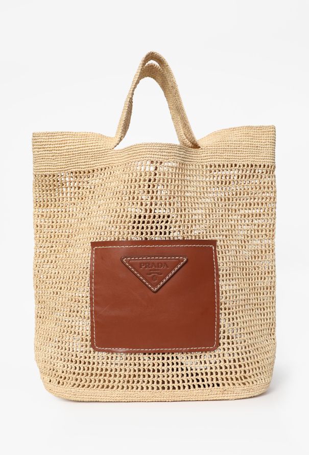 Prada Large Crochet Shopping Tote Bag - 1