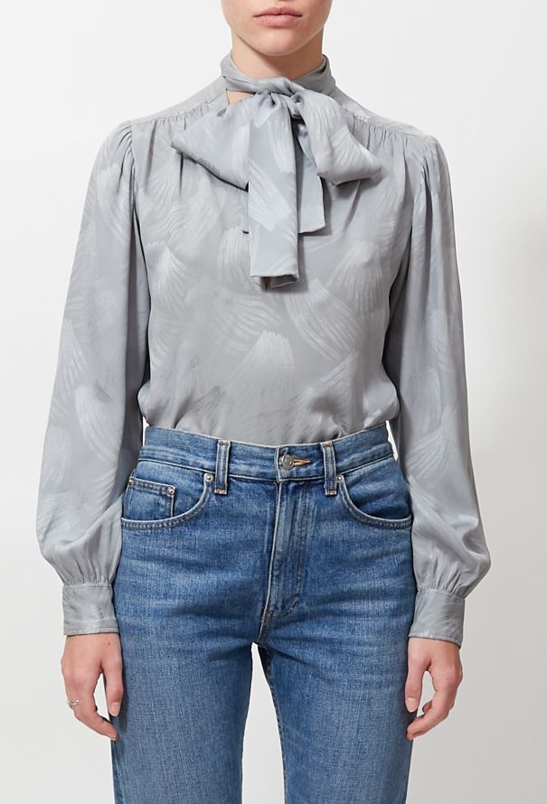 Saint Laurent Vintage Printed Lavallière Blouse - 2