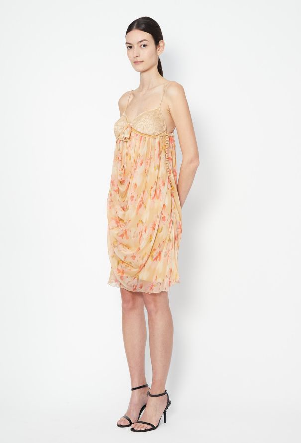 Dior F/W 2005 Draped Chiffon Dress - 5