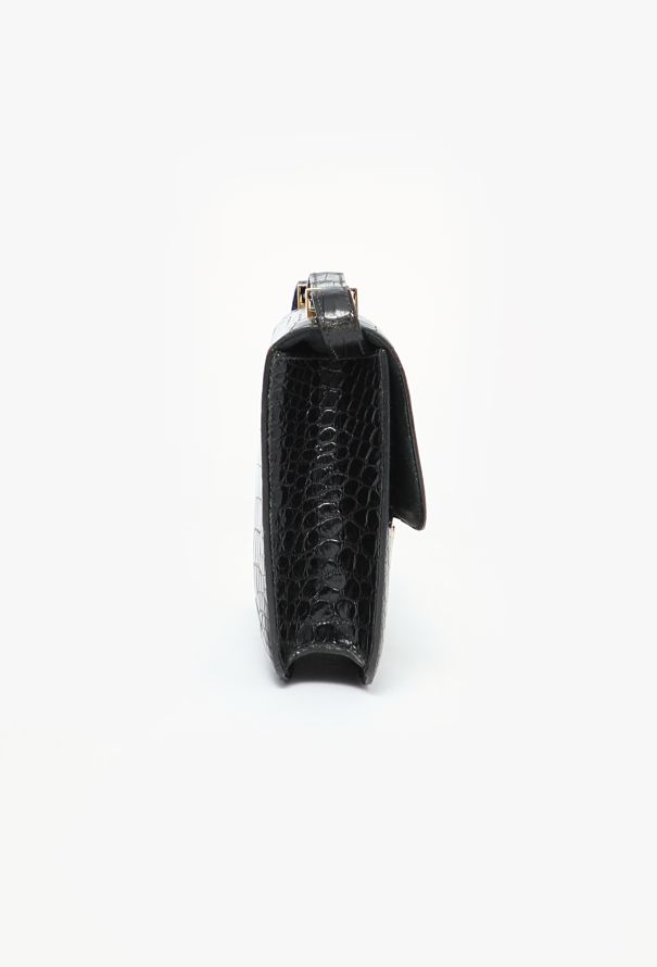 Hermès '80s Black Porosus Constance 22 - 5