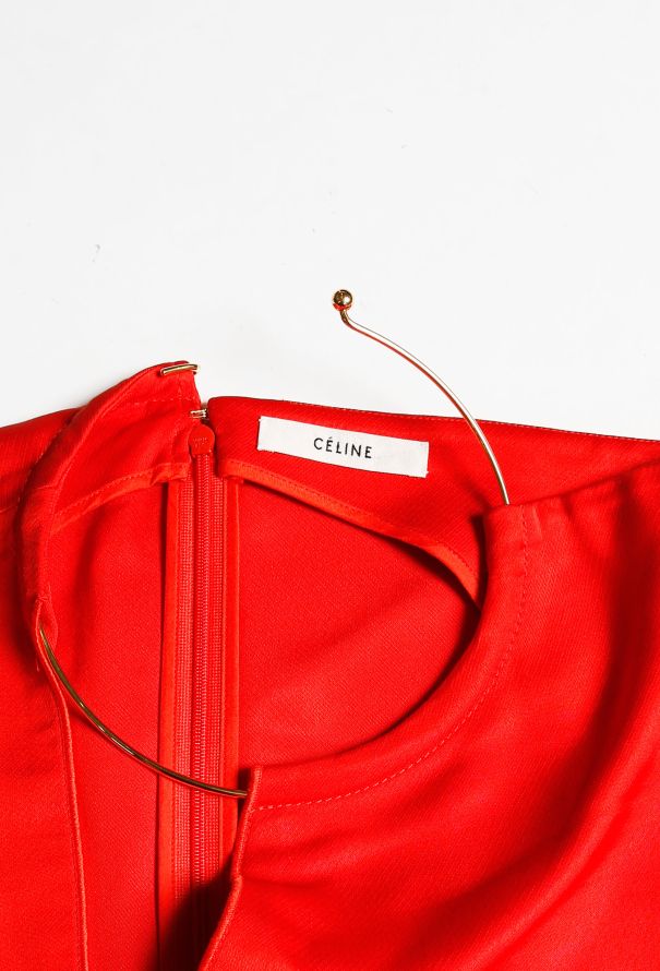 Céline Spring 2014 Scarlet Shift Dress - 5