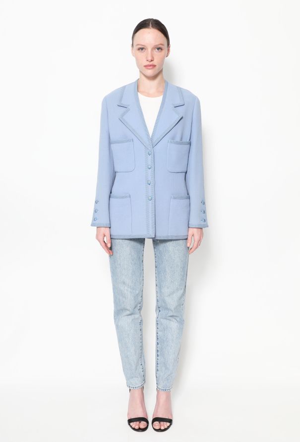 Chanel '90s Braided Trim Pocketed Jacket - 1