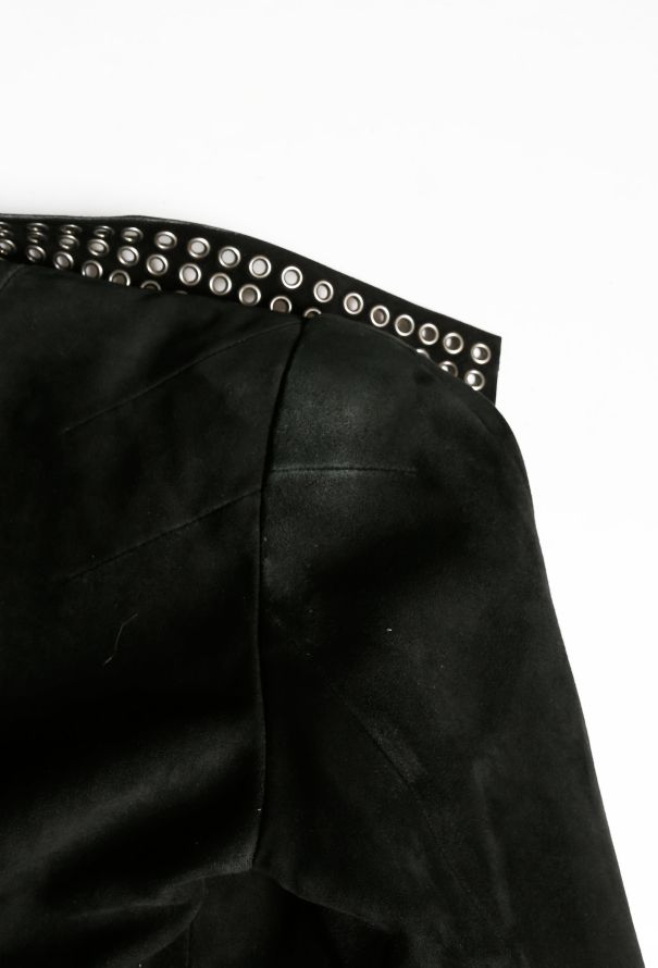 Alexander McQueen COLLECTOR 2000s Suede Eyelet Ensemble - 9