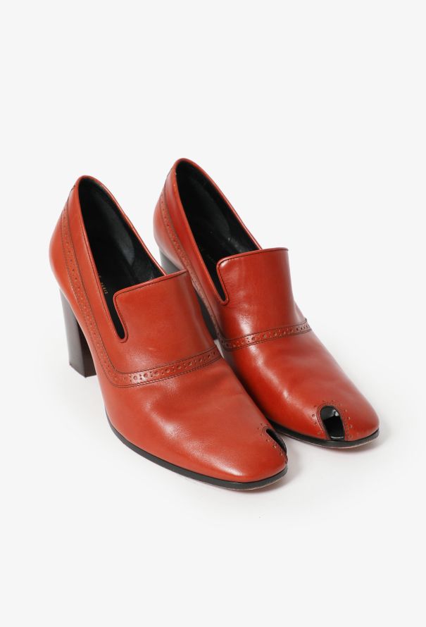 Céline Perforated Loafer Heels - 2