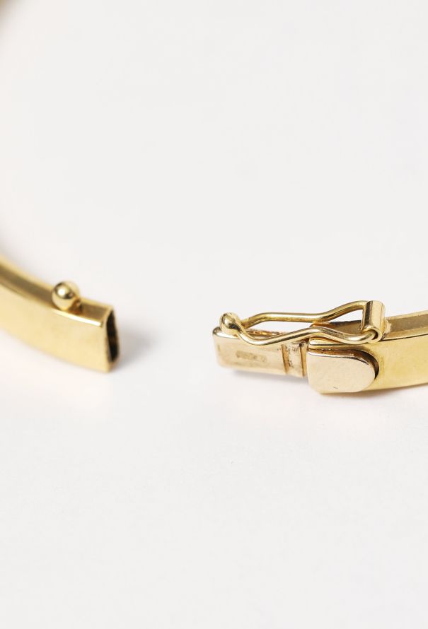 Modern Fine Jewelry Contemporary 18k Yellow Gold Bangle Bracelet - 7
