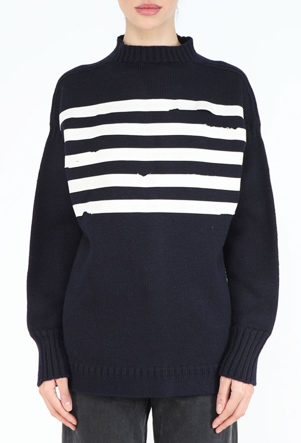 Prada S/S 2025 Distressed Striped Sweater - 3