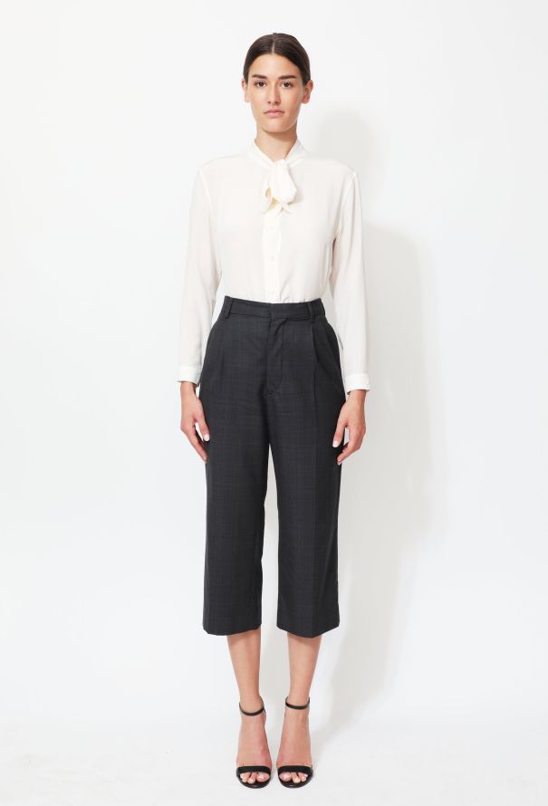 Miu Miu S/S 2018 Cropped Checkered Trousers - 1