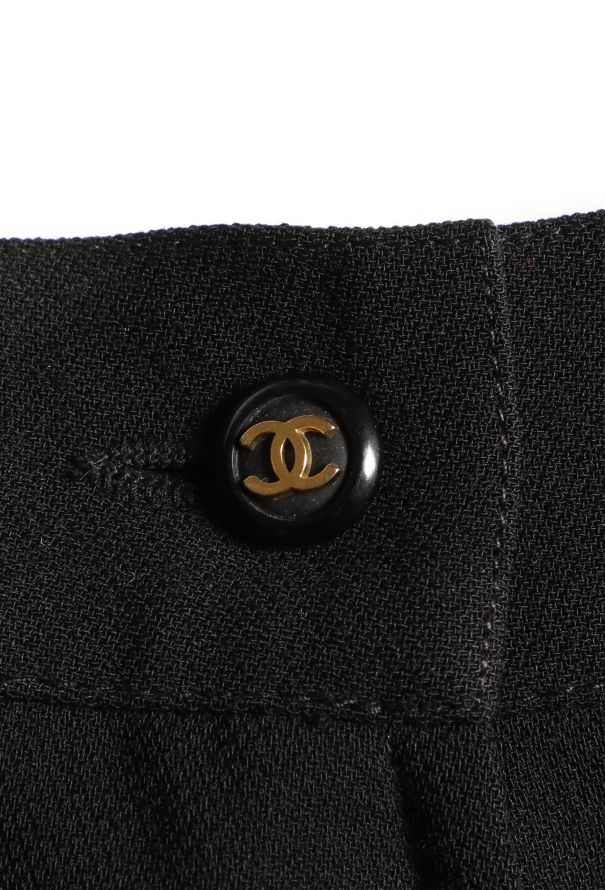 Chanel Vintage Lace Trim Flared Skirt - 6