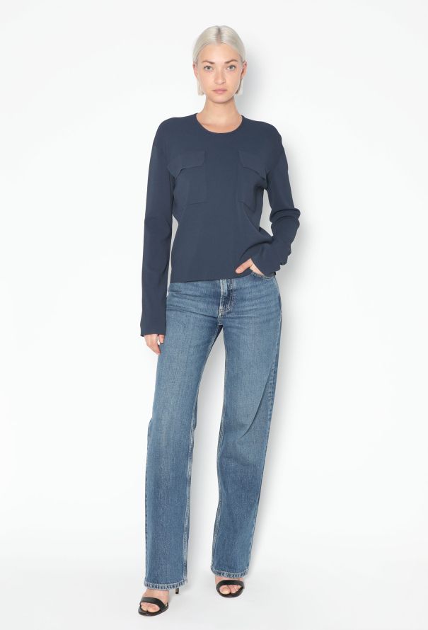 Céline Resort 2014 Crêpe Pocket Top - 3