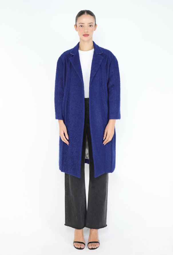 Dior Raf Simons 2014 Mohair Notched Coat - 1