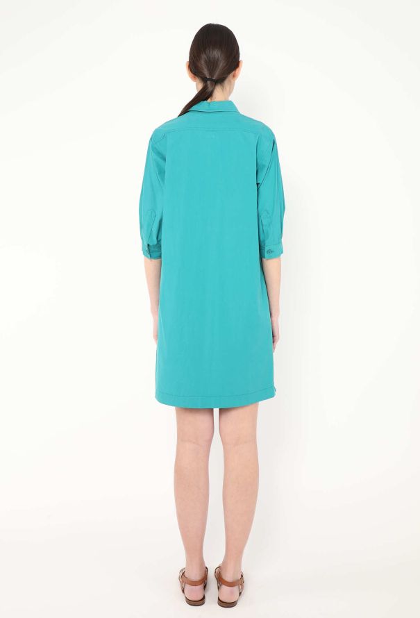 Saint Laurent Vintage Cotton Poplin Shift Dress - 5