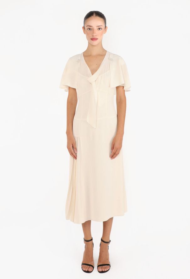 Prada Pleated Crêpe Lavallière Dress, 2024 - 3