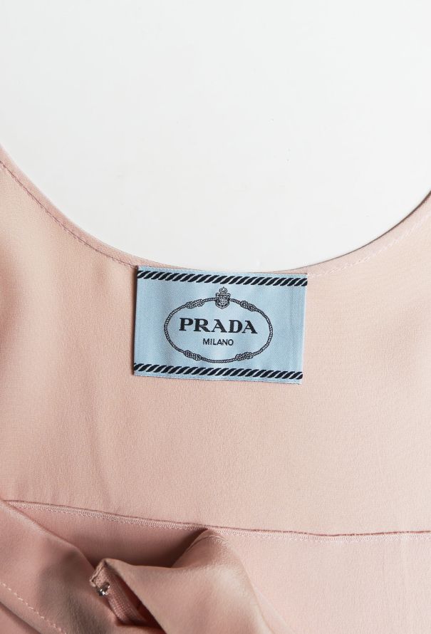 Prada Feather Trim Silk Dress - 4