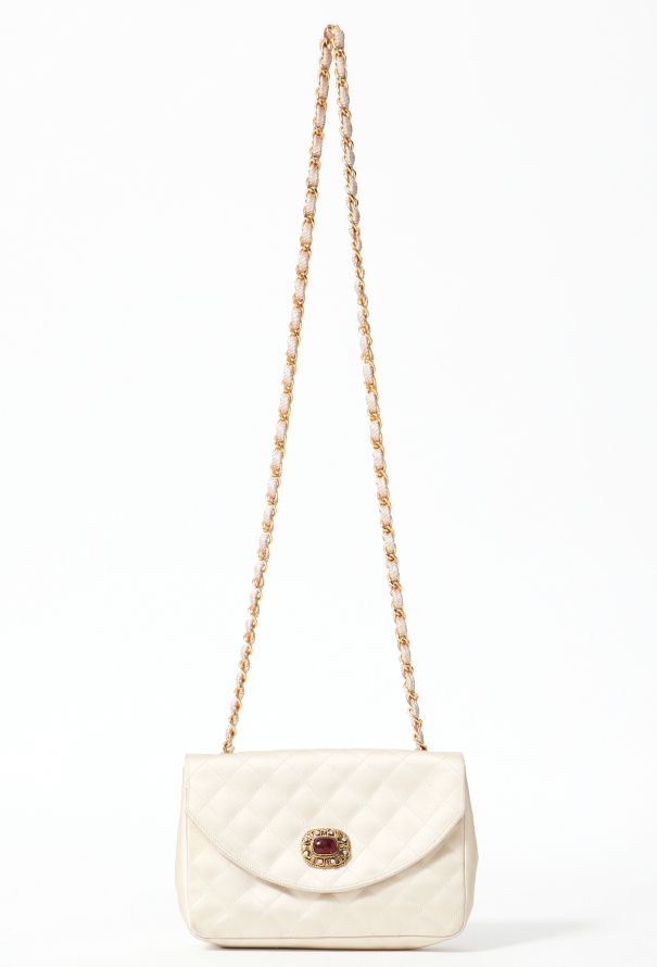 Chanel Rare '90s Gripoix Satin Bag - 1