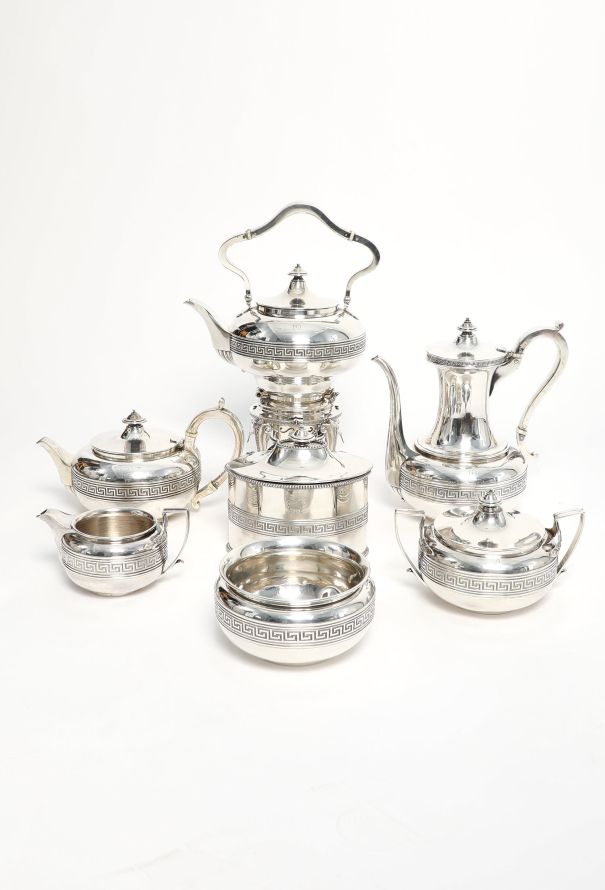 Tiffany & Co 1860s Grecian 7-piece Sterling Tea & Coffee Set - 1