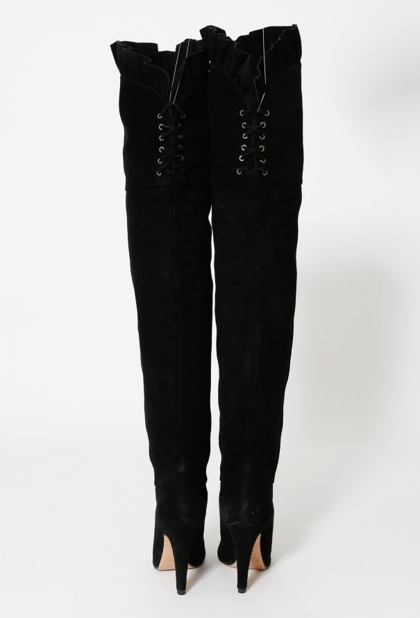 Chloé F/W 2009 Ruffled Over-Knee Boots - 8