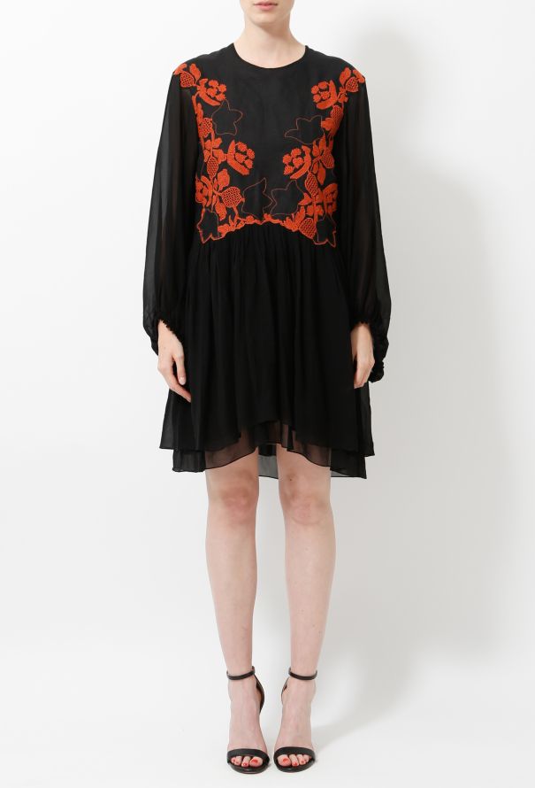Chloé 2017 Embroidered Chiffon Dress - 2
