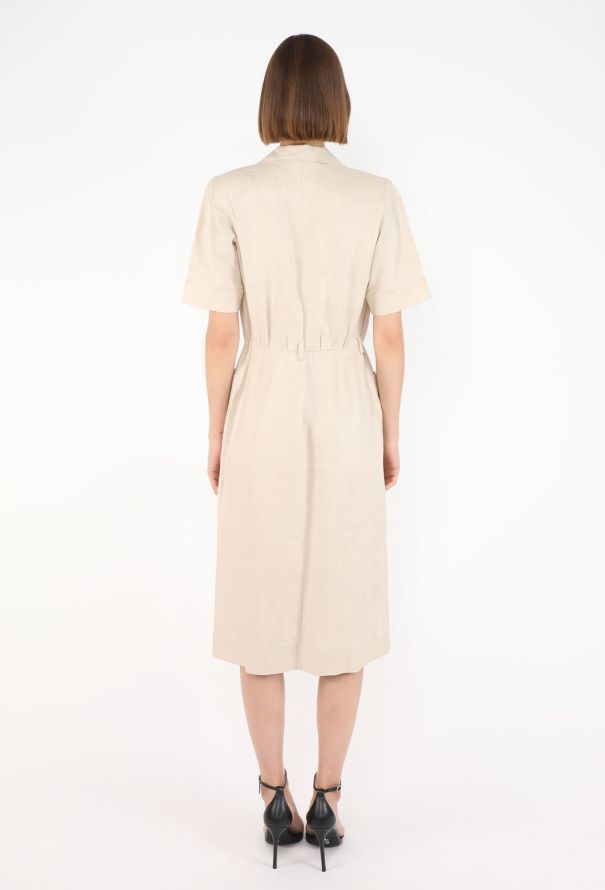 Saint Laurent Saharan Linen Dress, Early 1970s - 4