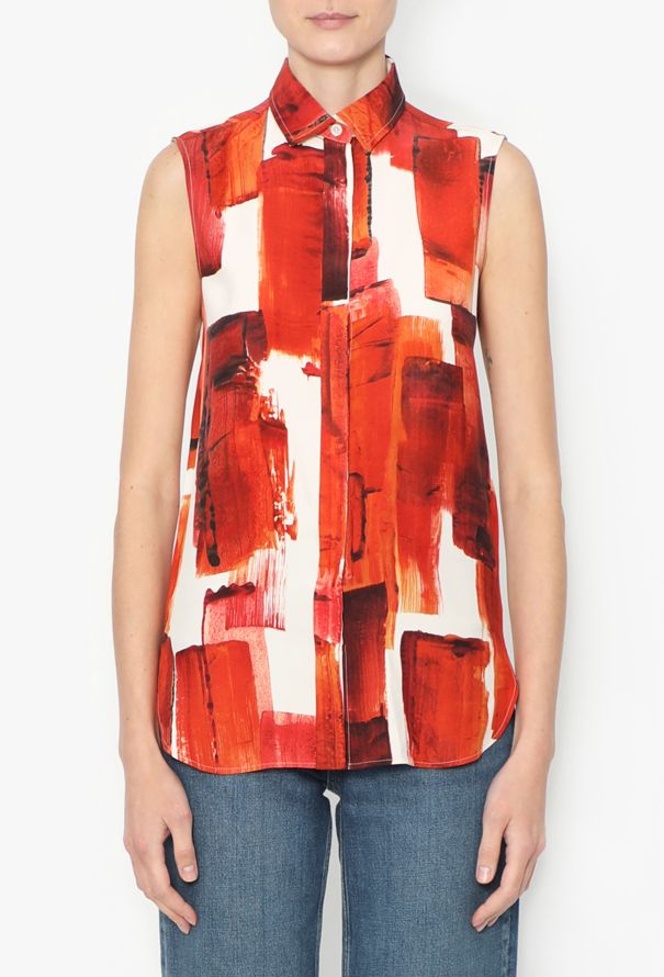 Céline S/S 2014 Printed Silk Blouse - 1
