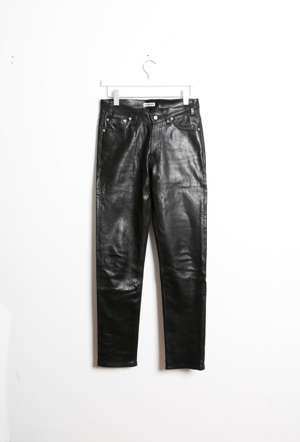 Balenciaga F/W 2020 Textured Leather Trousers - 6