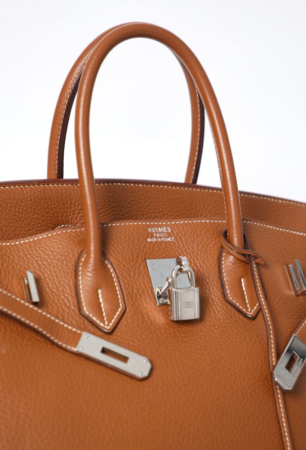 Hermès Gold Taurillon Clémence Birkin 35 - 14