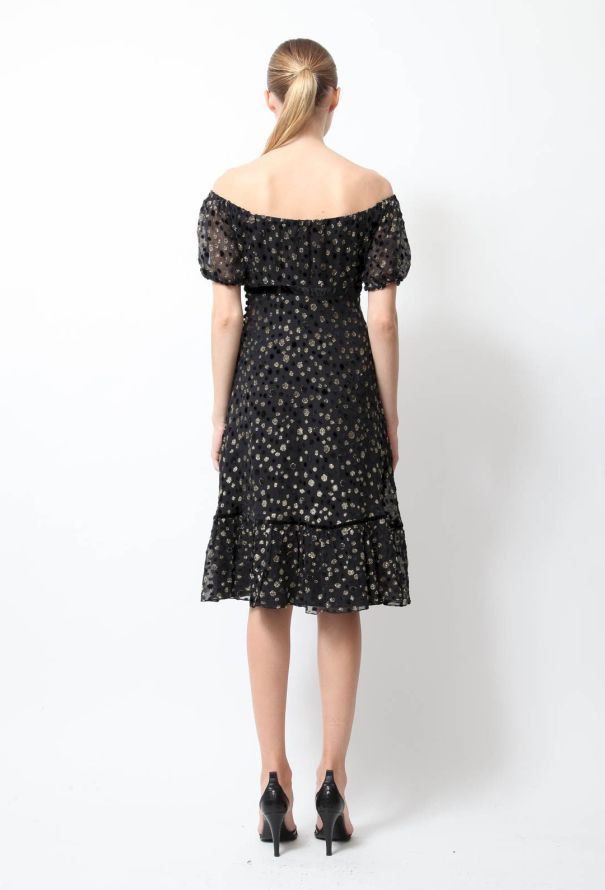 Azzaro Metallic Polka Dot Dress - 3
