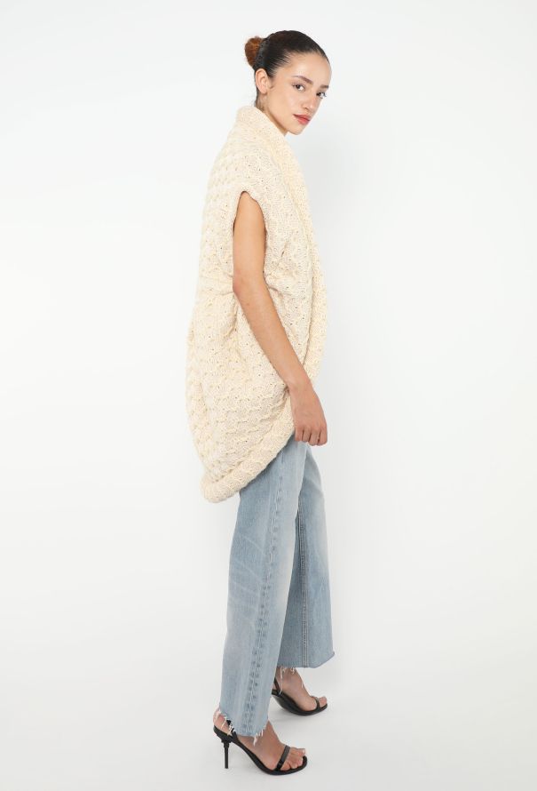 Balenciaga Rare 2006 Sculpted Cocoon Shawl - 4