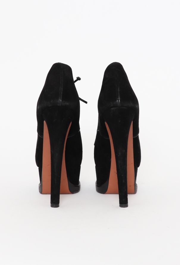 Alaïa Suede Platform Stiletto Heels - 4