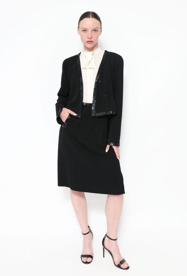 Chanel Sequin Trim Skirt Ensemble - 5