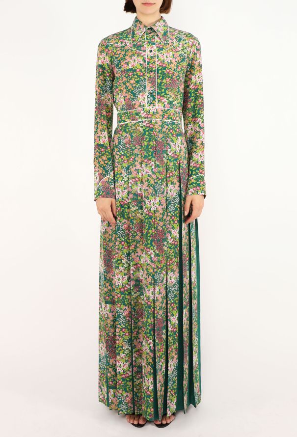 Gucci Pleated Floral Silk Maxi Dress, F/W 2016 - 4