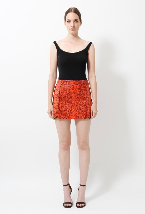Chloé S/S 2018 Python Stamped Leather Skirt - 1